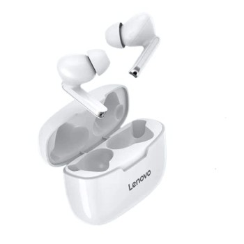 Lenovo XT90 Wireless Bluetooth Touch Control Stereo Earphones Headset (White)