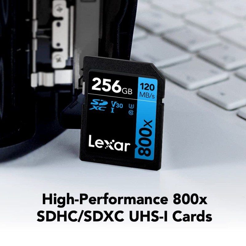 Lexar High-Performance 800x 128GB SDXC UHS-I Memory Card, C10, U3, V30, Full-HD & 4K Video, Up to 120MB/s (LSD0800128G-BNNNU)