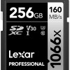 Lexar Professional 1066x 256GB SDXC UHS-I Card Silver Series, Up to 160MB/s Read, for DSLR and Mirrorless Cameras (LSD1066256G-BNNNU)