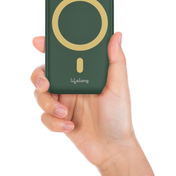 Lifelong Electronics 10000mAh MagSafe Wireless Fast Charging Power Bank for iPhone and All Qi Enabled Phones & Devices