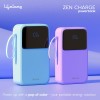 Lifelong Electronics 20000mAh 22.5W Fast Charging Power Bank | 3 Inputs (1 Built-in USB A Cable , Small Pocket Size Powerbank.