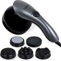 Lifelong LLM171 Electric Handheld Pain Relief Full Body Massager for Neck, Back, Leg & Foot, Gray