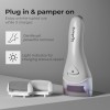 Lifelong PediGlide Soft+ 3-in-1 Callus Remover For Feet | Electronic Foot Scrubber for Dead Skin | 3 Changeable Roller Heads