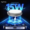 Lifelong Zerocord Wireless Charger 23 W 3 in 1 Foldable Magsafe Charger for iPhone 15/14/13/12 Series, Apple Airpods, Apple Watch, Fast Charging, 3 Outputs, Led Indicator, Silver