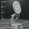 Lifelong Zerocord Wireless Charger 23 W 3 in 1 Foldable Magsafe Charger for iPhone 15/14/13/12 Series, Apple Airpods, Apple Watch, Fast Charging, 3 Outputs, Led Indicator, Silver