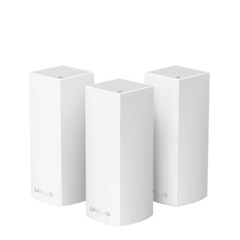 Linksys Velop Triband AC2200 Mesh Wi-Fi 5 Router,MU-MIMO,Enhance Speed up to 2.2 Gbps per Router and Coverage up to 6000 sq ft,Replaces Router and WiFi Boosters,60+Devices,WHW0303-AH(Pack of 3)