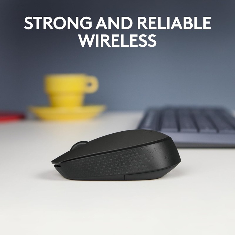 Logitech B170 USB Mouse,12-Months Battery Life, Ambidextrous, PC/Mac/Laptop - Black