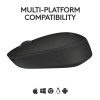 Logitech B170 USB Mouse,12-Months Battery Life, Ambidextrous, PC/Mac/Laptop - Black