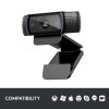 Logitech C920 HD Pro Webcam - 1080p, Optical, Full HD Streaming Camera for Widescreen Video Calling - Black
