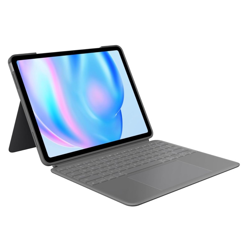 Logitech Combo Touch iPad Air 13-inch (M2, M3 & M4) Keyboard Case - Detachable Backlit Keyboard Grey