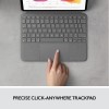 Logitech Combo Touch iPad Air (4th and 5th Gen) Keyboard Case - Detachable Backlit Keyboard with Kickstand, Click-Anywhere Trackpad, Smart Connector - Grey