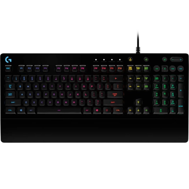 Logitech G G213 Prodigy USB Gaming Keyboard with LIGHTSYNC RGB Backlit Keys, Spill-Resistant, Customizable Keys, Dedicated Multi-Media Keys (Black)