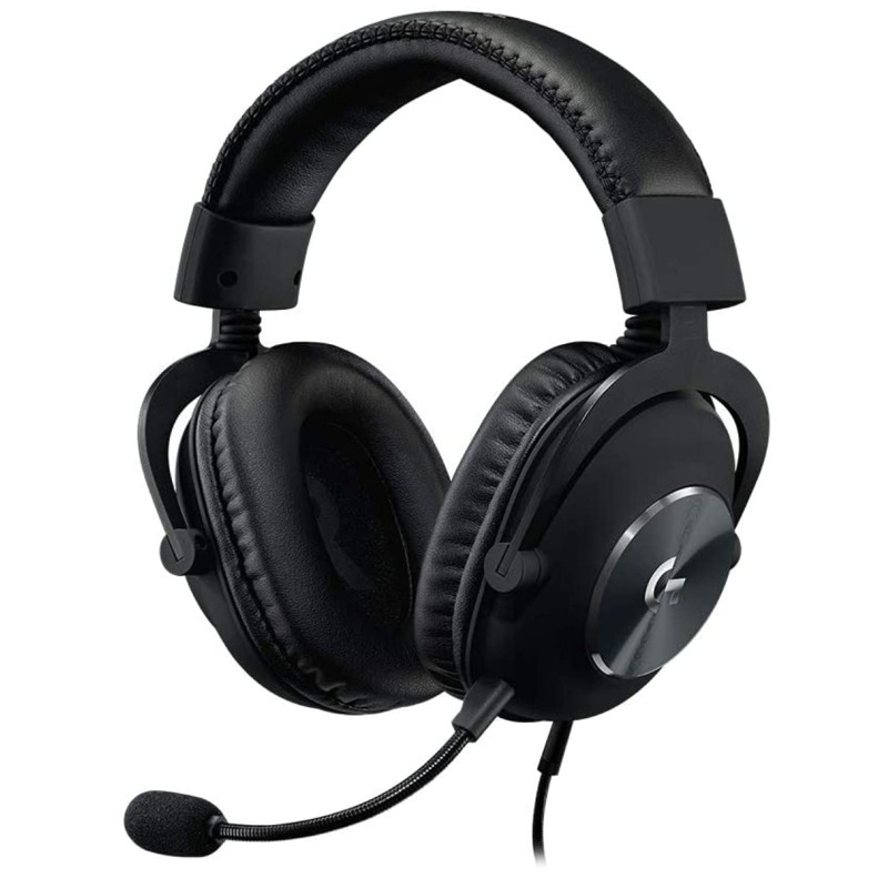 Logitech G Pro X Gaming Wired Over Ear Headphones with Mic Blue Voice DTS Headphone:X 2.0, 50Mm Pro-G Drivers, 2.0 Surround Sound for Esports Gaming, Pc/Ps/Xbox/Vr/Nintendo Switch - (Black)
