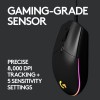 Logitech G102 Light Sync Gaming Mouse with Customizable RGB Lighting, 6 Programmable Buttons, Gaming Grade Sensor Black