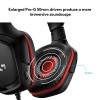 Logitech G331 Wired Over Ear Gaming Headphones, 50 mm Audio Drivers, Rotating Leatherette Ear Cups, 3.5 mm Audio Jack, with mic, Lightweight for PC, Mac, Xbox One, PS4, Nintendo Switch - Black/Red