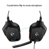 Logitech G331 Wired Over Ear Gaming Headphones, 50 mm Audio Drivers, Rotating Leatherette Ear Cups, 3.5 mm Audio Jack, with mic, Lightweight for PC, Mac, Xbox One, PS4, Nintendo Switch - Black/Red