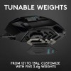 Logitech G502 Hero High Performance Wired USB Gaming Mouse, Hero 25K Sensor - Black