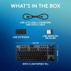 Logitech G915 X Lightspeed TKL Low-Profile Wireless Gaming Keyboard, Double-Shot PBT Keycaps, black