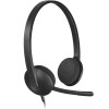 Logitech H340 Stereo Wired Over Ear Headphones with Mic with Noise-Cancelling, USB, Pc/Mac/Laptop - Black
