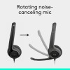 Logitech H390 Wired Headset for PC/Laptop, Stereo Headphones with Noise Cancelling Microphone - Graphite