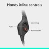 Logitech H390 Wired Headset for PC/Laptop, Stereo Headphones with Noise Cancelling Microphone - Graphite