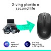 Logitech M190 Wireless Mouse , Full Size Ambidextrous Curve Design, 18-Month Battery-Black