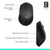 Logitech M331 Silent Plus Wireless Mouse, 2.4GHz with USB Nano Receiver, 1000 DPI Optical Tracking, 3 Buttons, 24 Month Battery Life, PC/Mac/Laptop - Black