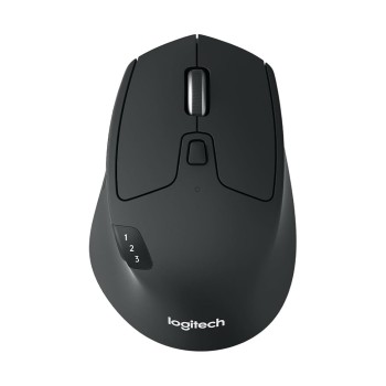 Logitech M720 Triathlon Multi-Device Wireless Mouse, Bluetooth, USB Unifying Receiver - Graphite Black