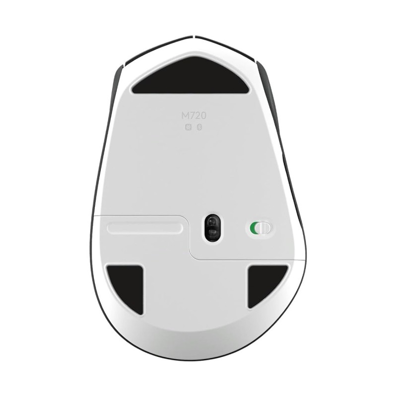 Logitech M720 Triathlon Multi-Device Wireless Mouse, Bluetooth, USB Unifying Receiver - Graphite Black