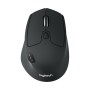 Logitech M720 Triathlon Multi-Device Wireless Mouse, Bluetooth, USB Unifying Receiver - Graphite Black