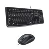 Logitech MK120 Wired USB Keyboard and Mouse Set for Windows, Optical Wired Mouse - Black