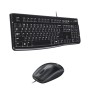 Logitech MK120 Wired USB Keyboard and Mouse Set for Windows, Optical Wired Mouse - Black