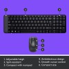 Logitech MK215 Wireless Keyboard and Mouse Combo for Windows, 2.4 GHz Wireless, Compact Design Black