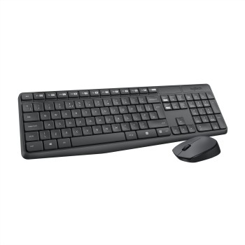 Logitech MK235 Wireless Keyboard and Mouse Combo for Windows, 2.4 GHz Wireless with Nano USB-Receiver