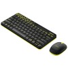 Logitech MK240 Nano Wireless USB Keyboard and Mouse Set, 12 Function Keys 2.4GHz Wireless Yellow