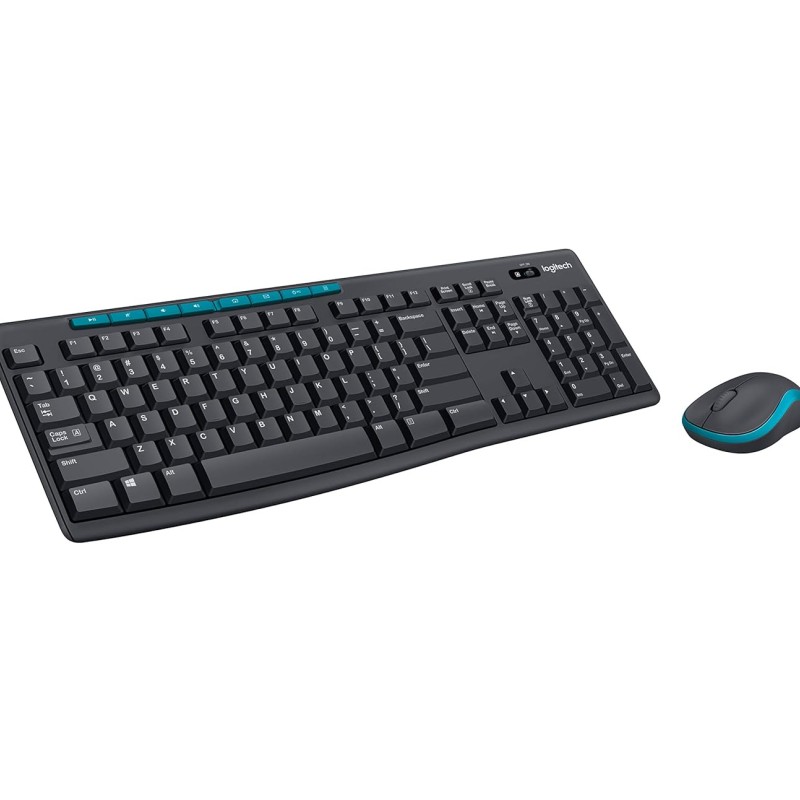 Logitech MK275 Wireless Keyboard and Mouse Combo for Windows, 2.4 GHz Wireless, Compact Wireless Mouse