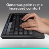 Logitech MK345 Wireless Combo Full-Sized Keyboard with Palm Rest and Comfortable Right-Handed Mouse - Black