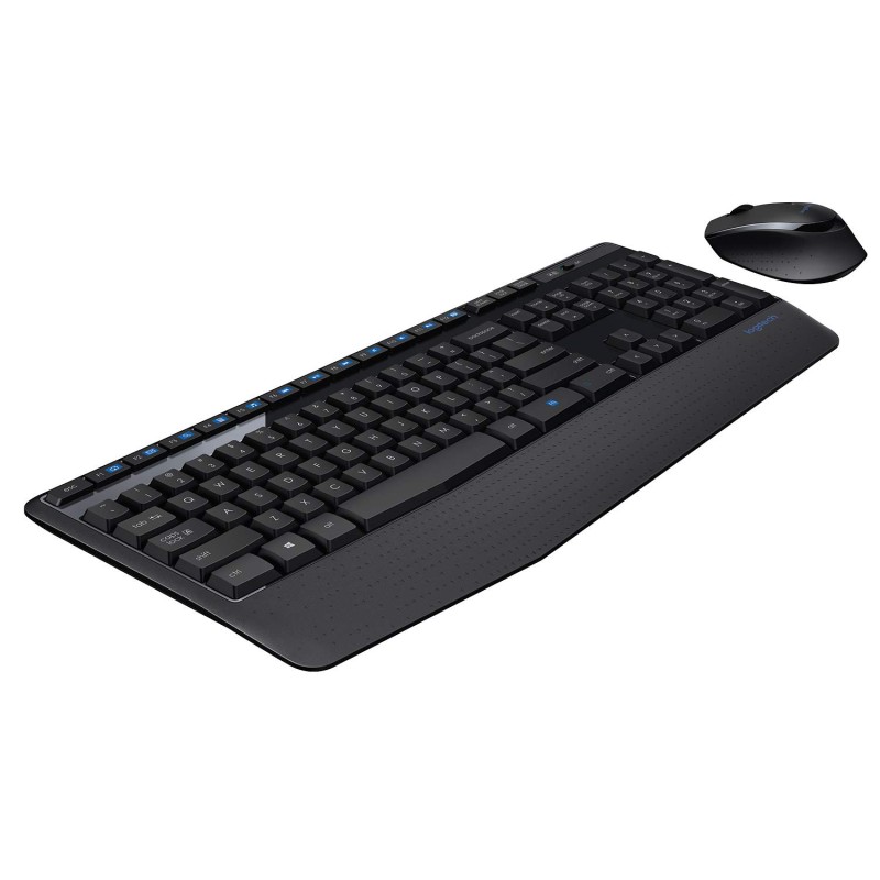 Logitech MK345 Wireless Combo Full-Sized Keyboard with Palm Rest and Comfortable Right-Handed Mouse - Black