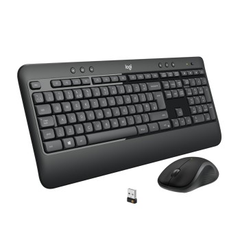 Logitech MK540 Advanced Wireless Keyboard and Mouse Combo for Windows, 2.4 GHz Unifying USB-Receiver - Black