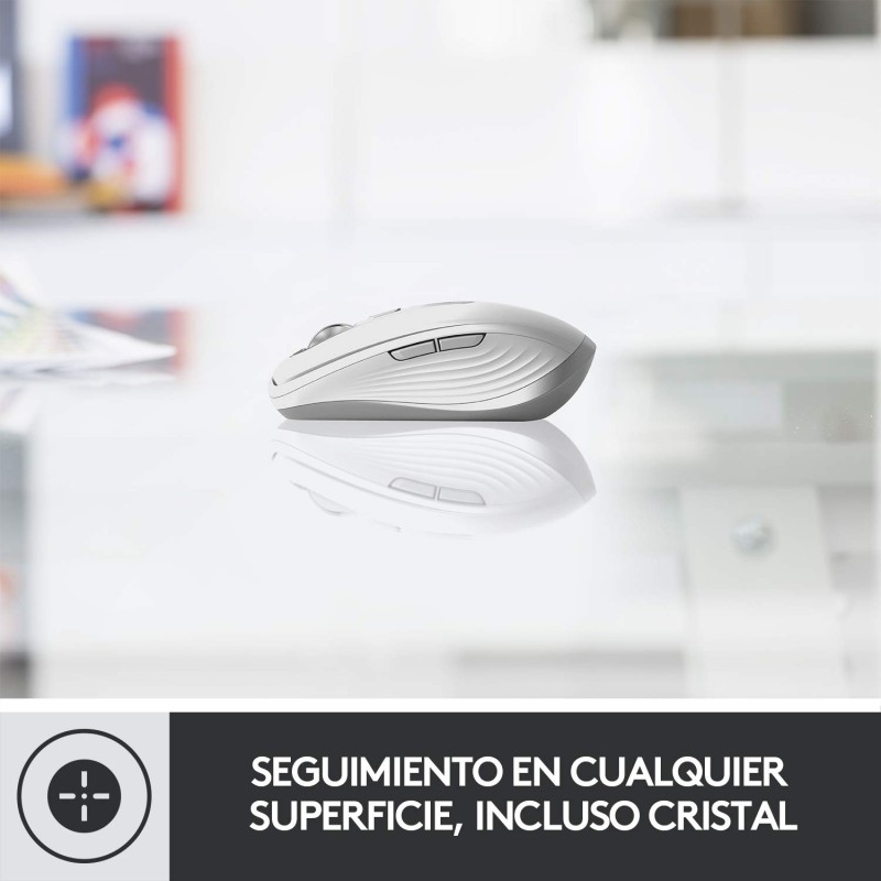 Logitech MX Anywhere 3 Compact Performance Mouse – Wireless, Magnetic Scrolling, Ergonomic, 4000DPI Sensor, Custom Buttons, USB-C, Bluetooth Chrome - Rose