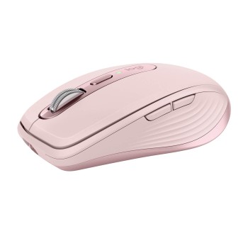 Logitech MX Anywhere 3 Compact Performance Mouse – Wireless, Magnetic Scrolling, Ergonomic, 4000DPI Sensor, Custom Buttons, USB-C, Bluetooth Chrome - Rose