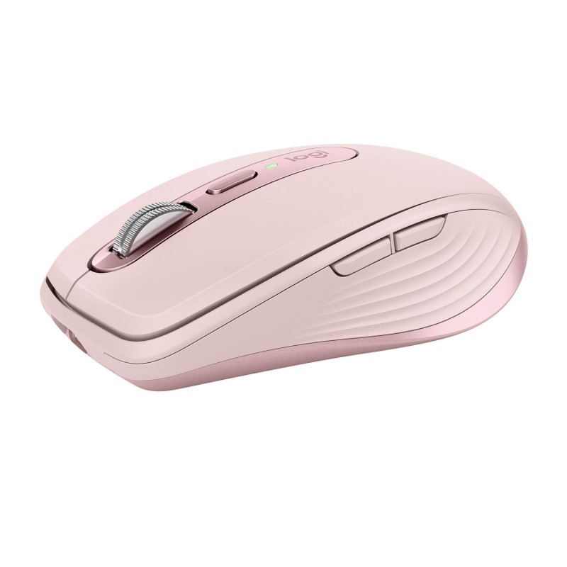 Logitech MX Anywhere 3 Compact Performance Mouse – Wireless, Magnetic Scrolling, Ergonomic, 4000DPI Sensor, Custom Buttons, USB-C, Bluetooth Chrome - Rose