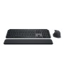 Logitech MX Keys S Combo - Performance Wireless Keyboard and Mouse with Palm Rest, Customisable Illumination, Fast Scrolling, Bluetooth, USB C, for Windows, Linux, Chrome,