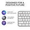 Logitech MX Keys S Wireless Keyboard with Free Adobe Subscription, Low Profile - Pale Grey