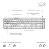 Logitech MX Keys S Wireless Keyboard with Free Adobe Subscription, Low Profile - Pale Grey
