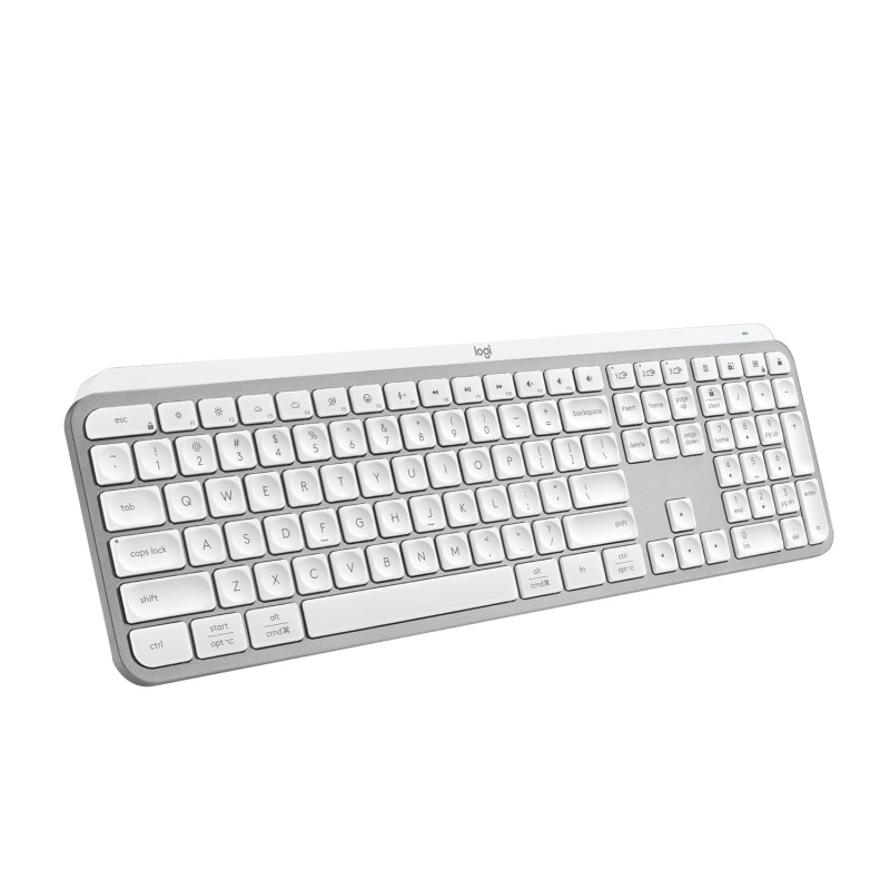 Logitech MX Keys S Wireless Keyboard with Free Adobe Subscription, Low Profile - Pale Grey
