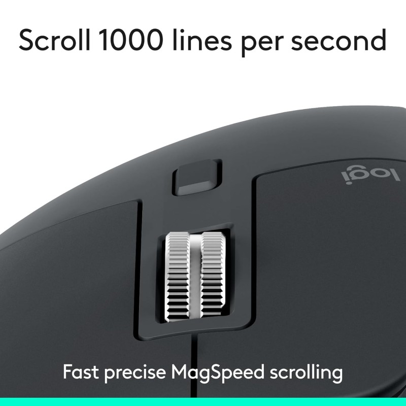 Logitech MX Master 3S with Free Adobe Subscription - Wireless Performance Mouse -Graphite