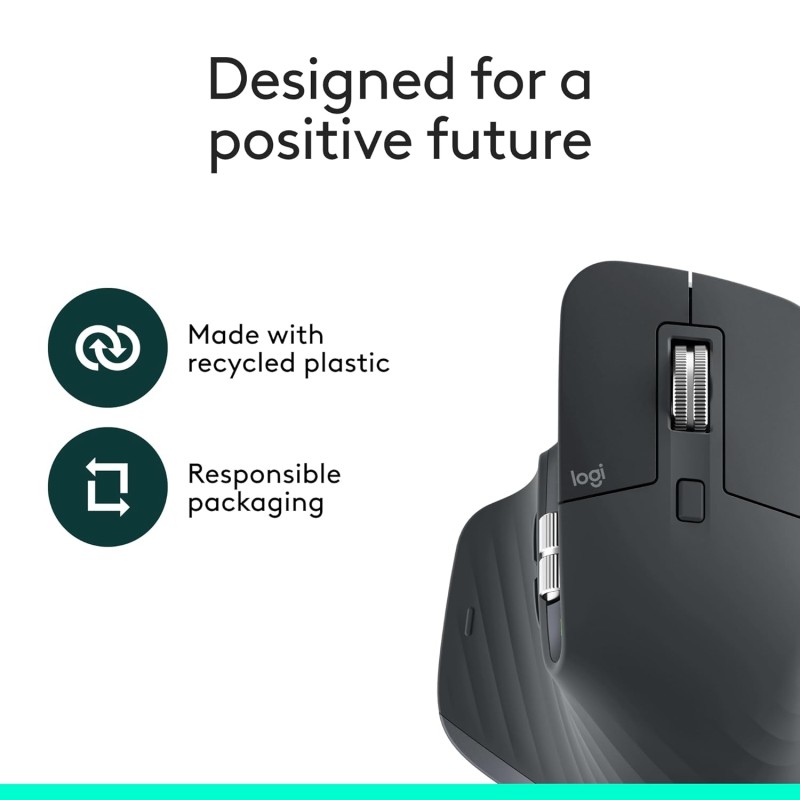 Logitech MX Master 3S with Free Adobe Subscription - Wireless Performance Mouse -Graphite