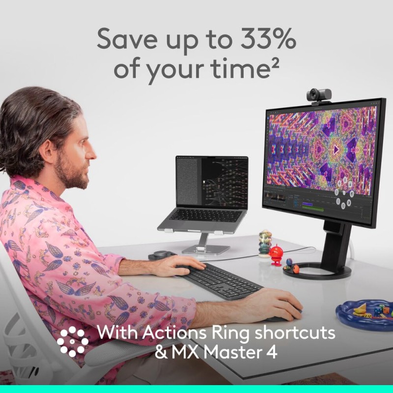 Logitech MX Master 4, Ergonomic Wireless Mouse with Advanced Performance Haptic Feedback, Ultra-Fast Scrolling, 