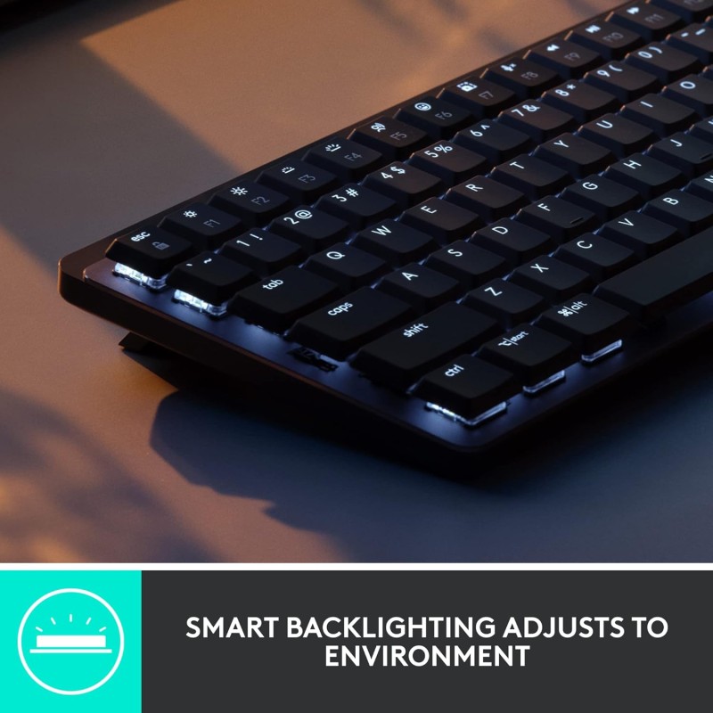 Logitech MX Mechanical Mini Wireless Illuminated Keyboard with Free Adobe Subscription